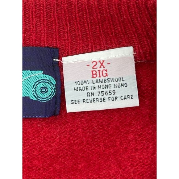 J T Traditions Men's 100% Lambs Wool V Neck Sweater Vest Golf Size 2X Big - Picture 7 of 13